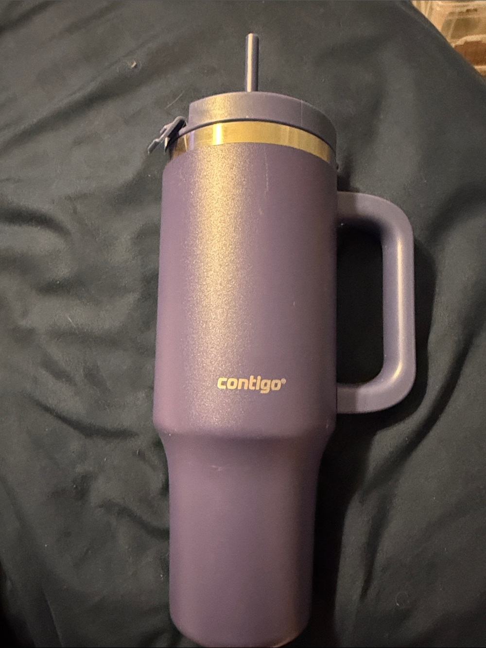 Contigo Purple Travel Mug with Gold Accent